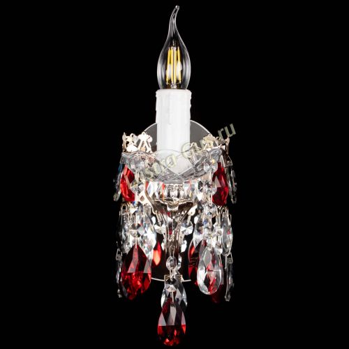 Бра Елизавета №1 мини красная в Самаре Гусь Хрустальный