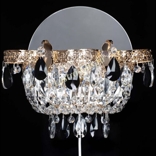 Бра Камея Флора черная в Самаре Гусь Хрустальный