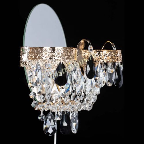 Бра Камея Флора черная в Самаре Гусь Хрустальный