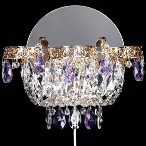 Бра Камея Флора фиолетовая в Самаре Гусь Хрустальный