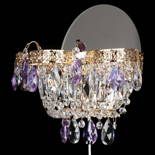 Бра Камея Флора фиолетовая в Самаре Гусь Хрустальный