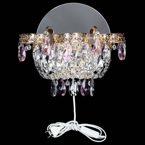 Бра Камея Флора розовая в Самаре Гусь Хрустальный