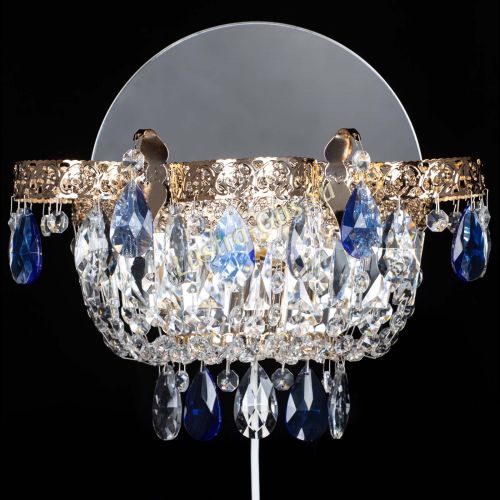 Бра Камея Флора синяя в Самаре Гусь Хрустальный