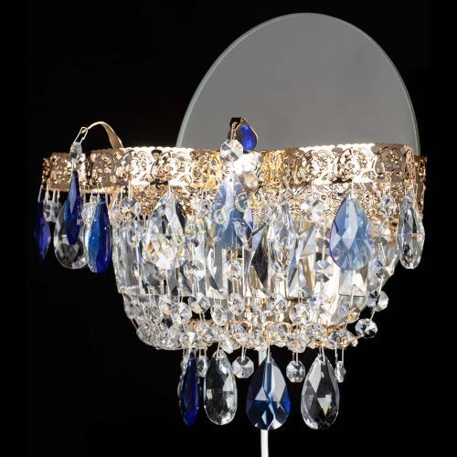 Бра Камея Флора синяя в Самаре Гусь Хрустальный