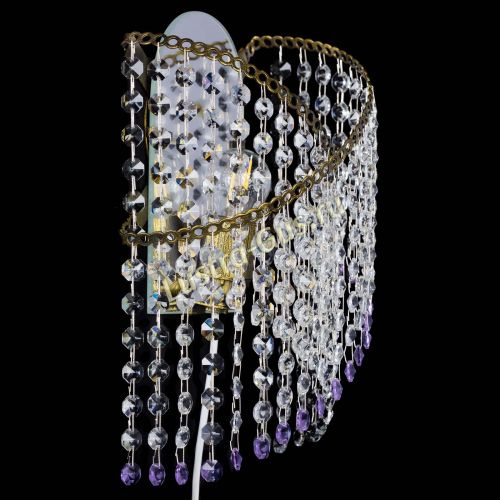 Бра Космея №1 фиолетовая под бронзу в Самаре Гусь Хрустальный