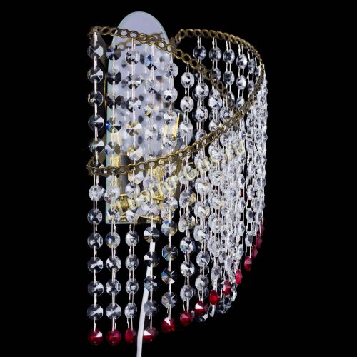 Бра Космея №1 красная под бронзу в Самаре Гусь Хрустальный