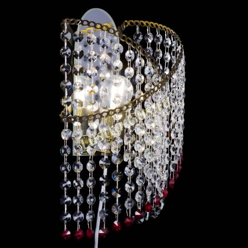 Бра Космея №1 красная под бронзу в Самаре Гусь Хрустальный