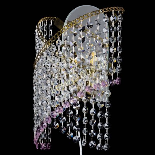 Бра Космея №1 розовая под бронзу в Самаре Гусь Хрустальный