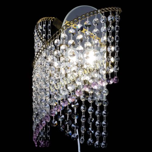 Бра Космея №1 розовая под бронзу в Самаре Гусь Хрустальный