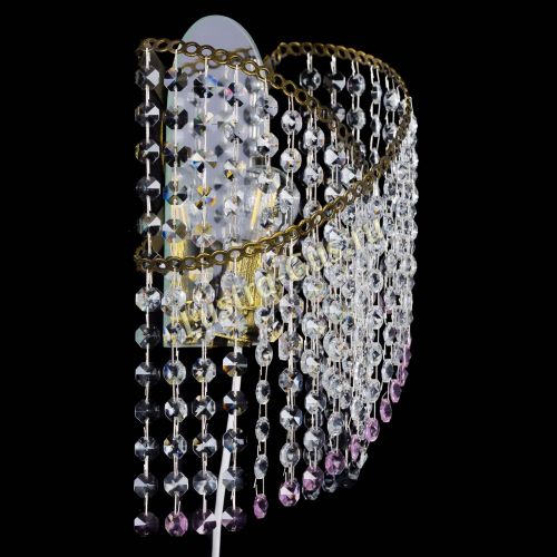 Бра Космея №1 розовая под бронзу в Самаре Гусь Хрустальный