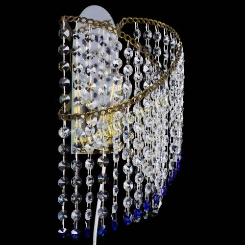 Бра Космея №1 синяя под бронзу в Самаре Гусь Хрустальный