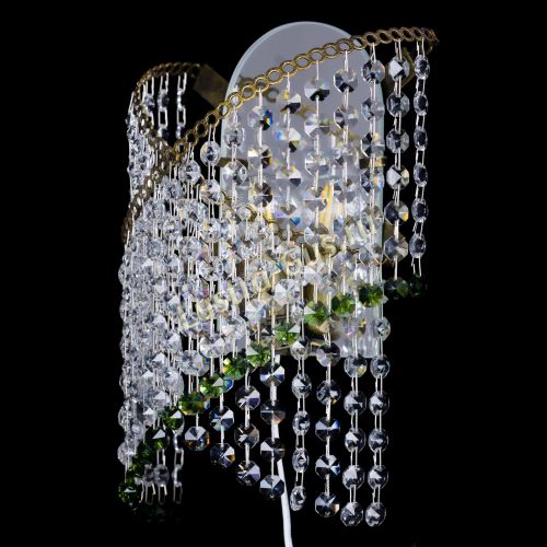 Бра Космея №1 зеленая под бронзу в Самаре Гусь Хрустальный