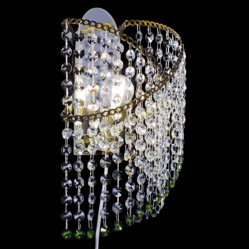 Бра Космея №1 зеленая под бронзу в Самаре Гусь Хрустальный