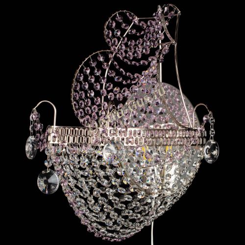 Бра Парусник №1 розовая в Самаре Гусь Хрустальный