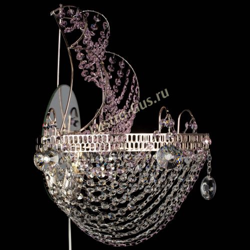 Бра Парусник №1 розовая в Самаре Гусь Хрустальный