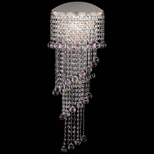 Бра Пирамида №6 розовая в Самаре Гусь Хрустальный