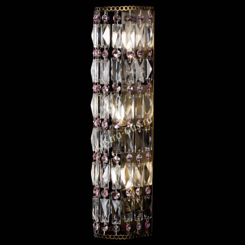 Бра Прямоугольник пластинка под бронзу Розовая в Самаре Гусь Хрустальный