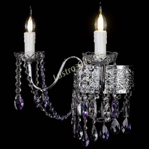 Бра Свеча Восток №2 фиолетовая в Самаре Гусь Хрустальный