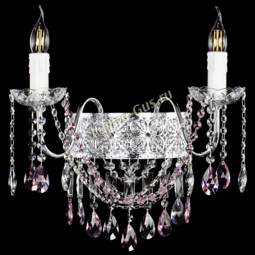 Бра Свеча Восток №2 розовая в Самаре Гусь Хрустальный