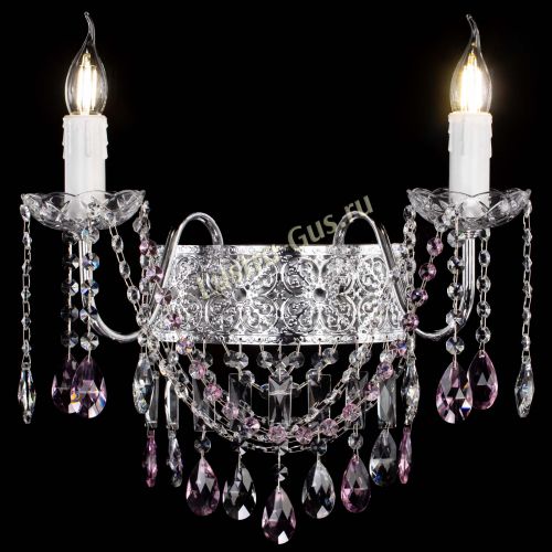 Бра Свеча Восток №2 розовая в Самаре Гусь Хрустальный