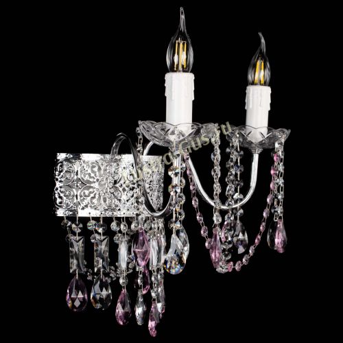 Бра Свеча Восток №2 розовая в Самаре Гусь Хрустальный