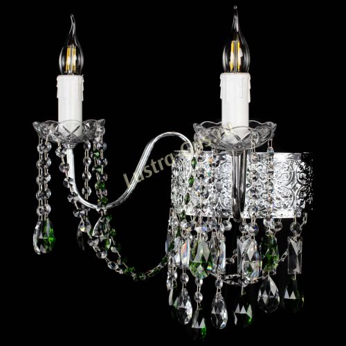 Бра Свеча Восток №2 зеленая в Самаре Гусь Хрустальный