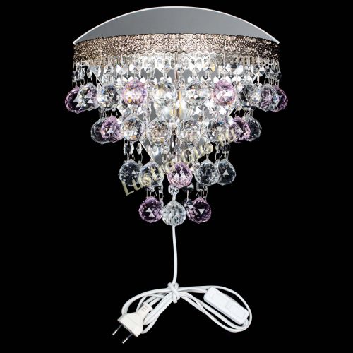 Бра Токката пирамида шар 30 розовая в Самаре Гусь Хрустальный