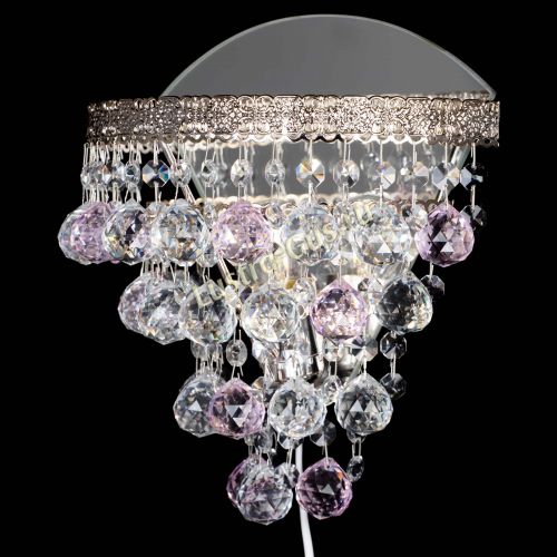 Бра Токката пирамида шар 30 розовая в Самаре Гусь Хрустальный