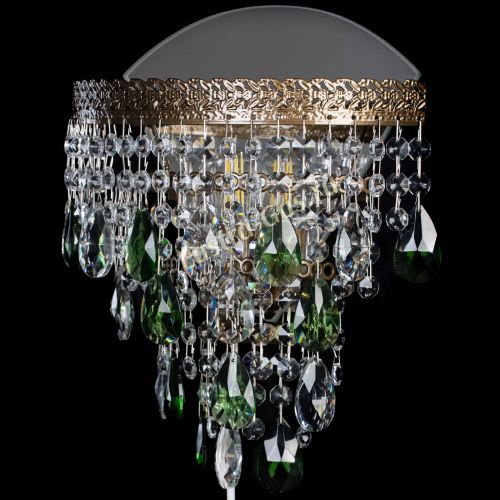 Бра Токката пирамида журавлик под бронзу зеленая в Самаре Гусь Хрустальный