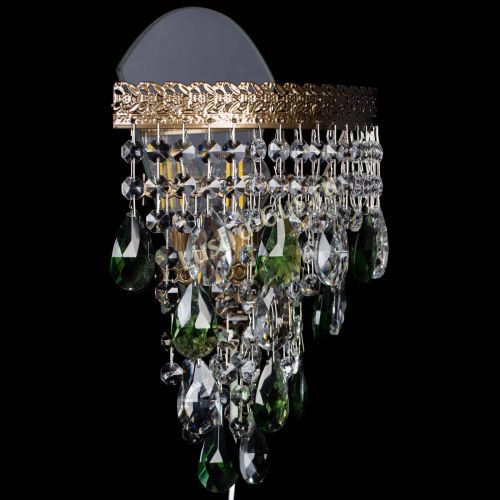 Бра Токката пирамида журавлик под бронзу зеленая в Самаре Гусь Хрустальный