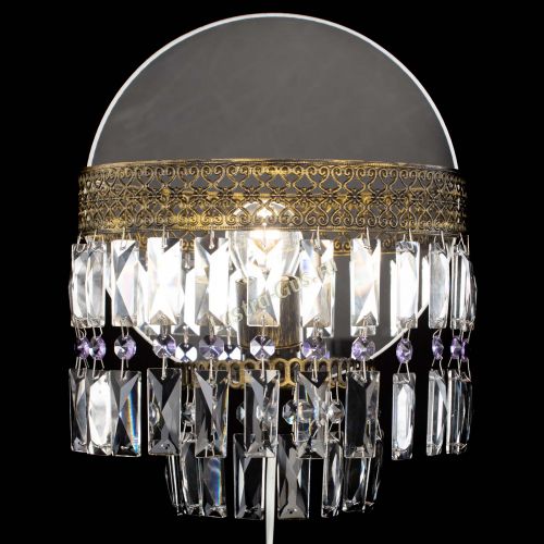 Бра Венеция Пластинка под бронзу Фиолетовая в Самаре Гусь Хрустальный