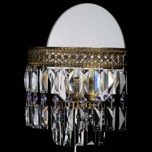 Бра Венеция Пластинка под бронзу Фиолетовая в Самаре Гусь Хрустальный