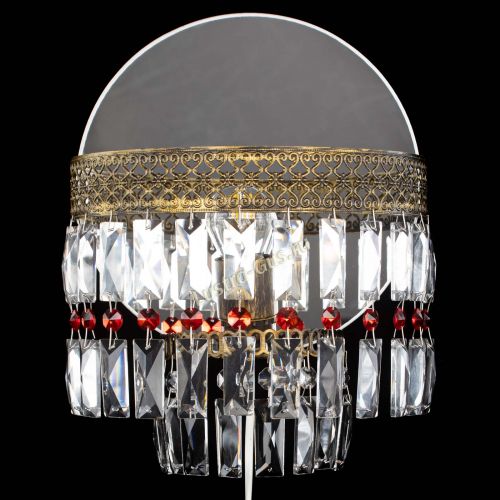 Бра Венеция Пластинка под бронзу Красная в Самаре Гусь Хрустальный