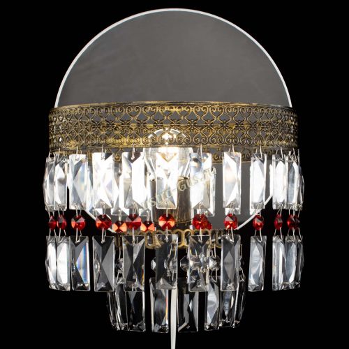 Бра Венеция Пластинка под бронзу Красная в Самаре Гусь Хрустальный