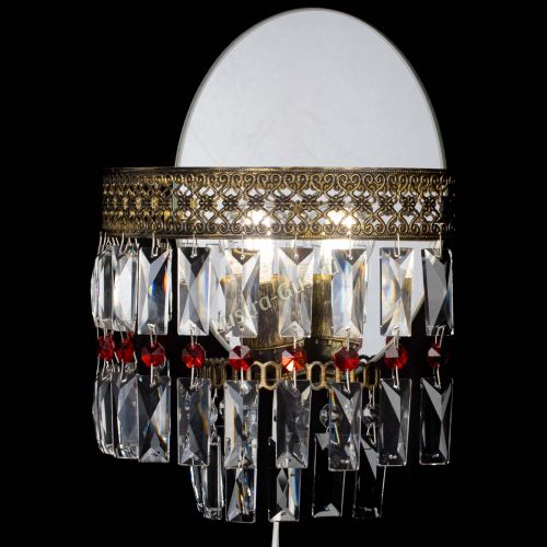 Бра Венеция Пластинка под бронзу Красная в Самаре Гусь Хрустальный