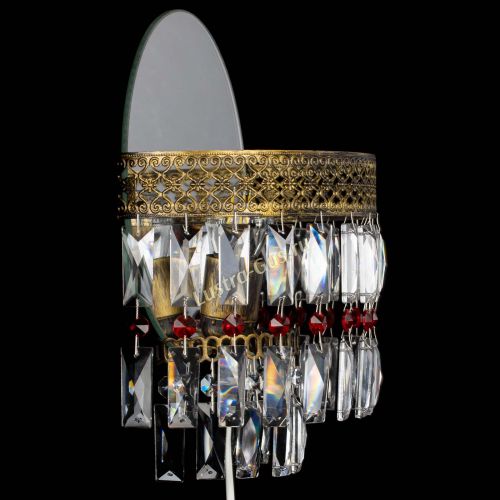 Бра Венеция Пластинка под бронзу Красная в Самаре Гусь Хрустальный