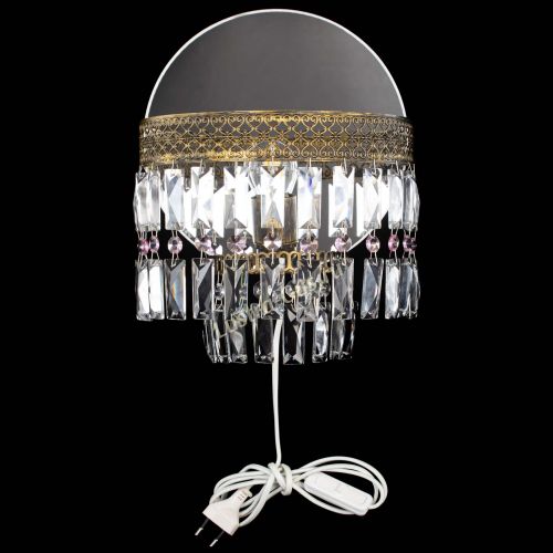 Бра Венеция Пластинка под бронзу Розовая в Самаре Гусь Хрустальный