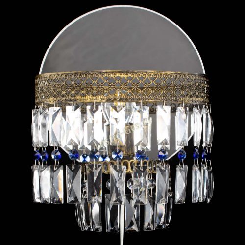 Бра Венеция Пластинка под бронзу Синяя в Самаре Гусь Хрустальный