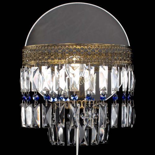 Бра Венеция Пластинка под бронзу Синяя в Самаре Гусь Хрустальный