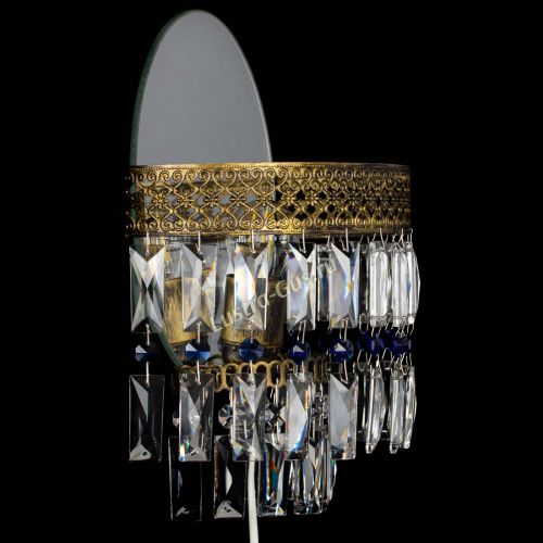 Бра Венеция Пластинка под бронзу Синяя в Самаре Гусь Хрустальный