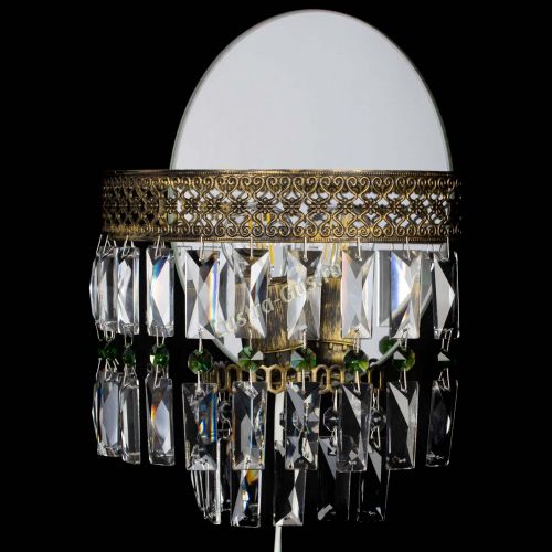 Бра Венеция Пластинка под бронзу Зеленая в Самаре Гусь Хрустальный