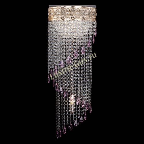 Бра Восток каскад №2 розовая в Самаре Гусь Хрустальный