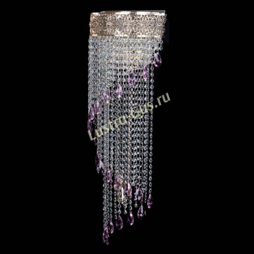 Бра Восток каскад №2 розовая в Самаре Гусь Хрустальный