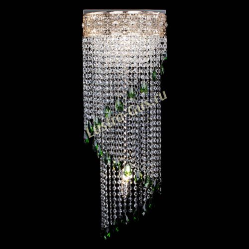 Бра Восток каскад №2 зеленая в Самаре Гусь Хрустальный