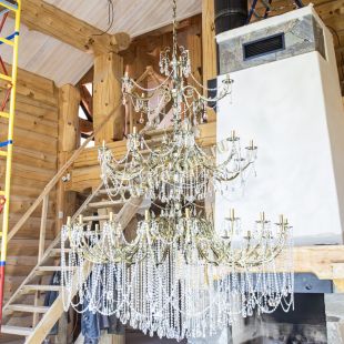 Подвесная люстра античная бронза Люстра бронзовая Афина №35