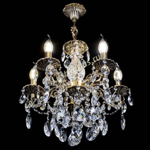 Люстра бронзовая Алфея №5/3 Баден в Самаре Гусь Хрустальный