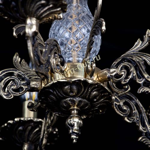 Люстра бронзовая Алфея №5/3 Баден в Самаре Гусь Хрустальный