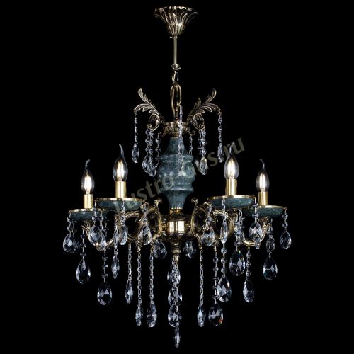 Люстра бронзовая Алфея №5 "Малахит" баден в Самаре Гусь Хрустальный