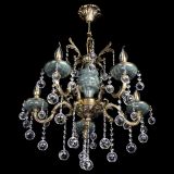 Люстра бронзовая Алфея №5 "Малахит" шар в Самаре