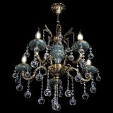 Люстра бронзовая Алфея №5 "Малахит" шар в Самаре